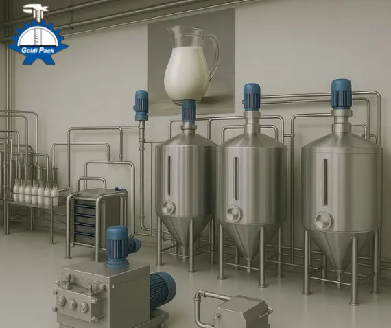 خط إنتاج الحليب المبستر